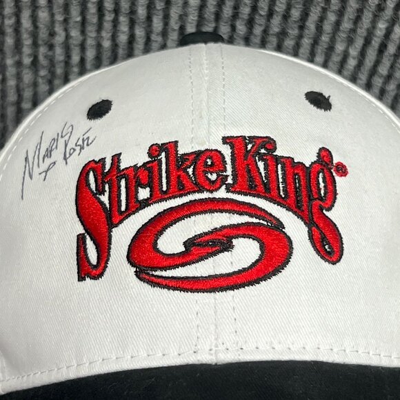Strike King Autographed Baseball Cap By Mark Rose White‎ Hat Adjustable Fishing - Picture 4 of 14